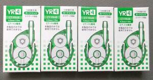 未使用 トンボ鉛筆 MONO 修正テープモノ CT-YX専用 4.2mm 詰め替えカートリッジ CT-YR4×4個 テープ幅4.2mm 長さ12m まとめ売り