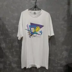 90s FRUIT OF THE LOOM アートTシャツ ダメージ XL