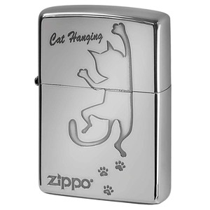 Zippo ジッポライター ネコ 猫 Cat 足跡 愛くるしい ニッケルメッキ Cat Hanging NI-CATHANG1 メール便可