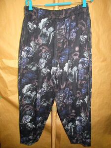 ラッドミュージシャン 20AW LOOP BACK CLOTH INKJET FLOWER SKULL フラワー　スカル　パンツ　44 未使用