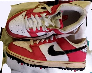 廃盤　貴重　ナイキ　nike dunk low ダンク　ゴルフシューズ　ピンク　24cm