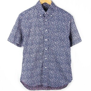 ■GITMAN BROS ギットマン ブラザーズ Vintage × ジャーナルスタンダード 別注 / メンズ ネイビー フラワー柄 ボタンダウンシャツ size M