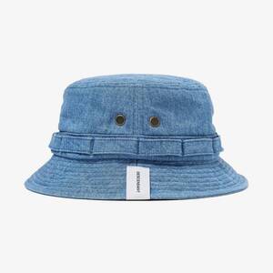 希少★新品本物【INDIGO】★BOONIE HAT デニム ブー二ーハット ジャングル 織ネーム 正規店購入 ディセンダント 入手困難 DESCENDANT 23AW