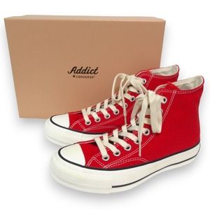 未使用 CONVERSE ADDICT コンバースアディクト CHUCK TAYLOR チャックテイラー ハイスニーカー 1CL302 23.5cm レッド×ホワイト