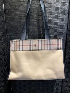 2864 BURBERRY バーバリー トートバッグ ハンドバッグ キャンバス ショルダーバッグ ノバチェック