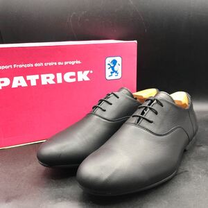 M3462 未使用 PATRICK パトリック VALLETTA II バレッタ 2 レザー スニーカー メンズ 42/26.5cm相当 ブラック 黒