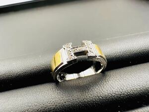 【1円〜】 指輪 《K18WG刻印あり》　リング　MD0.15ct　5.4ｇジュエリー ヴィンテージ