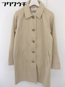 ◇ chocol raffine robe ショコラ フィネ ローブ 長袖 ステンカラーコート サイズ M ベージュ レディース