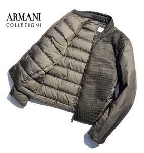 最高級【定価12万超】ARMANI COLLEZIONI アルマーニ コレツィオーニ ダウンジャケット 50(L〜XL相当) メンズ 保温性抜群の一着 国内正規 