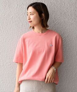 「LACOSTE」 半袖Tシャツ LARGE ピンク メンズ