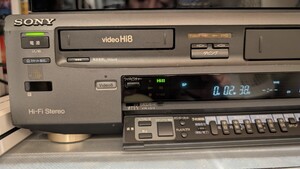 SONY WV-H3 8mm Hi8 VHS ダブルデッキ 動作確認済 ダビング可能 中古整備品 本体、電源ケーブル、クリーニングテープ付 リモコン、説明書無