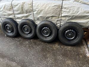 ☆★引取り希望 タウンエースバン S402M【GOODYEAR CARGO PRO 165/80R13＋スチールホイール 13X5J +45 5H/114.3】ブラック塗装 4本