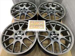 BBS　CH　GERMANY製　アルミホイール　20　8.5j　+38　濃いシルバー　系　5穴　114.3　サテンプラチナム