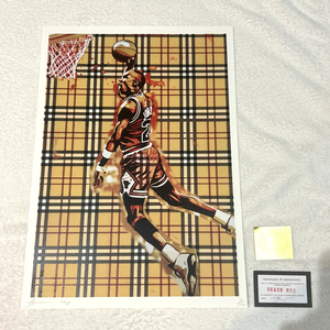 DEATH NYC マイケル・ジョーダン Burberry バーバリー NBA ブルズ 世界限定100枚 ポップアート アートポスター 現代アート KAWS Banksy