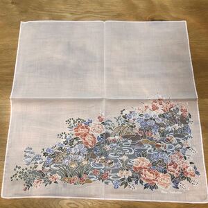 【送料無料】ハンカチ 小風呂敷 綿　和風柄　薄ピンク　45×45cm （2-9）