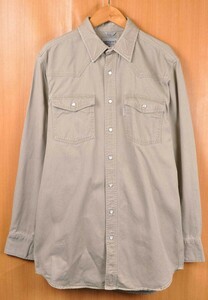 Carhartt カーハート ウエスタンシャツスタイル 長袖シャツ トールサイズ サンドベージュ メンズL(25018