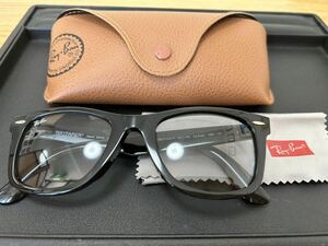 【100円スタート】レイバン サングラス Ray-Ban イタリア製 ITALY ブラック WAYFARER ウェイファーラー RB2140-F 