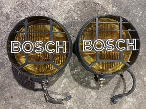 BOSCH LE1403G H3 イエロー丸フォグランプ2個セット 12V ボッシュ 当時物 旧車