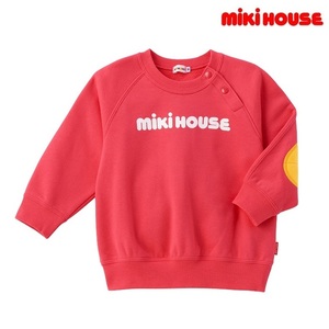 即決です!【ミキハウス】新品未使用100cm 95cm～105cm mikihouse バックロゴトレーナー トップス 長袖 子供服 キッズ 男の子 女の子 ピンク