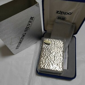 ZIPPO STERLING SILVER ハンマートーン 2000年製 展示未使用品