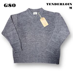 ★年末セール中！ TENDERLOIN テンダーロイン V NECK COTTON KNIT ブイ ネック コットン ニット セーター GRAY チャコール グレー 灰色 M