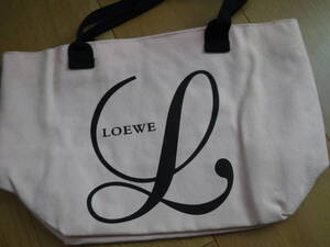 税不要特価!LOEWE ロエベ ライトピンク 大きめロゴ トートバッグ♪⑩マチ有