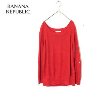 1N1143-F-N◆ banana republic バナナリパブリック ニット セーター トップス ◆ sizeXS リネン レーヨン オレンジ 古着 秋冬