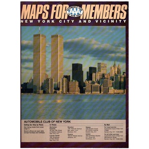 本 洋書地図 「MAPS FOR MEMBERS NEW YORK CITY AND VICINITY (会員向け地図 ニューヨーク市とその周辺)」 アメリカ自動車協会 AAA 非売品