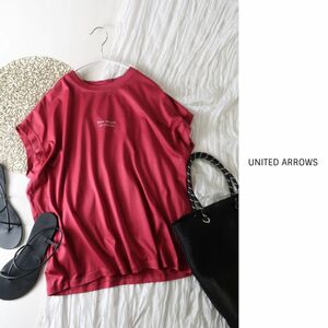 超美品☆ユナイテッドアローズ UNITED ARROWS☆洗える コットンロゴカットソー☆M-S 2366