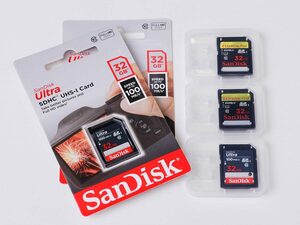 SD 32GB すべてサンディスク製5枚 (新品2枚+中古3枚) SanDisk