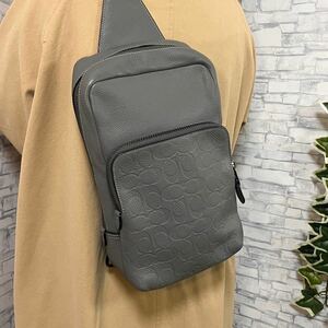 『未使用級 現行』COACH コーチ ボディバッグ C5333 メンズ レザー ゴッサムバッグ クロスボディ メッセンジャー エンボス メンズ