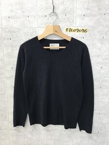 AZUL by moussy アズールバイマウジー メンズ Vネック アクリルニットソー 小さいサイズ XS ダークネイビー