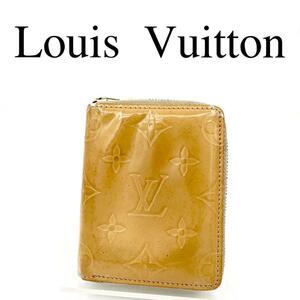 Louis Vuitton ルイヴィトン 折り財布 ヴェルニ ラウンド ロゴ金具