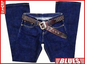 即決★米国製 リーバイス599★W28 濃紺 スーパーローライズ ジーンズ Levis メンズ アメリカ製 テーパード ビッグE パンツ 14レギュラー