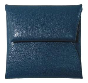 エルメス バスティア ディープブルー シェ―ヴル シャムキラ 小銭入れ 財布 HERMES PORTE-MONNAIE BASTIA CHEVRE CHAMKILA DEEP BLUE