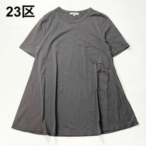 23区 MY STANDARD Tシャツ カットソー トップス グレー 38 M レディース B72409-78