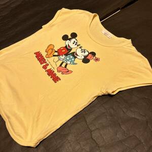 ◆即決送料込み◆日本製東京ディズニーランド ミッキー&ミニーマウス両面プリントTシャツM◆80sビンテージヴィンテージ古着