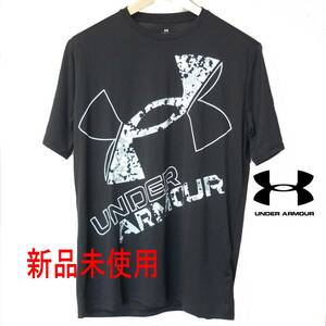 新品未使用◆送料無料●(メンズXL)アンダーアーマー UNDER ARMOUR 黒UAテック 半袖Tシャツ/エクストララージロゴ