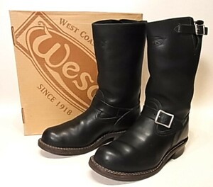 ★☆箱付 良品 WESCO ウエスコ BOSS ボス エンジニアブーツ スチールトゥ 9D 黒☆★