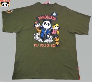 大きいサイズ！新品(４L)定価9,790円[パンディエスタ PANDIESTA 半袖Tシャツ【ポリスパンダ】和柄]523858K 送料520円 アメカジ526