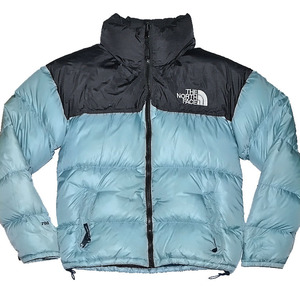 THE NORTH FACE ヌプシ ダウンジャケット ライトターコイズブルー系×黒 ■MEN