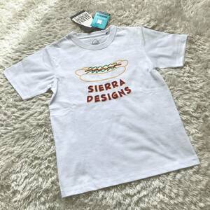 新品 未使用 SIERRA DESIGNS シェラデザインズ キッズ 半袖 Tシャツ 白 140cm 子供 ジュニア ホワイト ホットドッグ 男女兼用 春夏