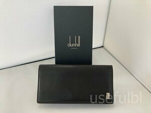 【dunhill】　ダンヒル　札入れ財布　長財布　メンズ　ブラック　黒　レザー　革　SY02-AC8