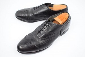 80s-90sビンテージ/USA製★フットジョイ/FOOT JOY★フルブローグ【12D/29.5/黒/BLACK】本革/ウイングチップ◆19H35