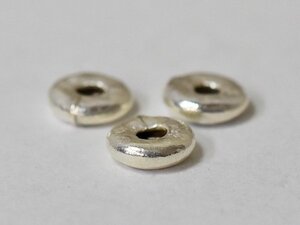 ●わくわく とんぼ玉★得割!カレンシルバーディスク型ビーズ3個セットC(Φ7.5mm）Silver925 銀ビーズ 蜻蛉玉 トンボ玉【T21007C】