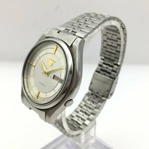 ○P249-106 SEIKO/セイコー 5 3針 Day-Date デイデイト メンズ 自動巻き 腕時計 7009-3170 稼働品