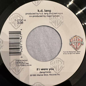 ■1995年 US盤 オリジナル 新品 k.d. lang - If I Were You 7”EP 7-17747 Warner Bros. Records