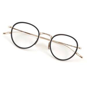 美品 Oliver Peoples オリバーピープルス Boland ボラン コンビネーション ボストン 黒 彫金 オプテックジャパン A1439