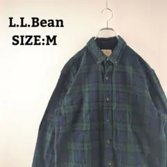 L.L.Bean エルエルビーン 長袖 シャツ M グリーン系 チェック柄