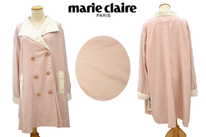 A-4485★送料無料★新品★marie claire マリ・クレール★春秋 オータム スプリングコート パステルピンク アルスターコート 9号 M